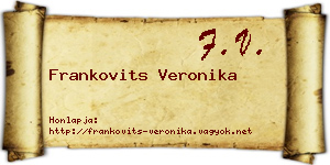 Frankovits Veronika névjegykártya