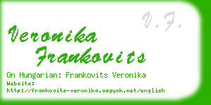 veronika frankovits business card